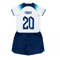 England Phil Foden #20 Hjemme Trøje Børn VM 2022 Kortærmet (+ Korte bukser)